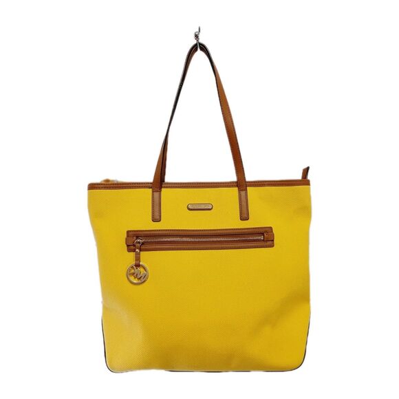 Michael Kors Handbags - Michael Kors Large Yellow Ciara Tote Bag With Leather Straps/ Trim  Travel Beach